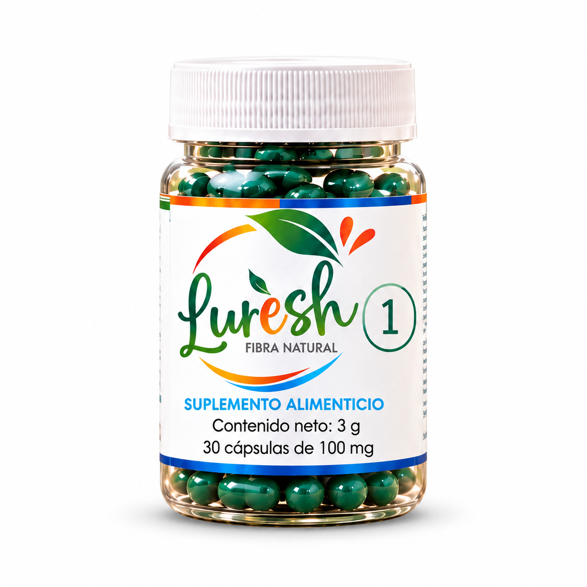 Lurésh Etapa 1 – Fibra natural, 30 cápsulas