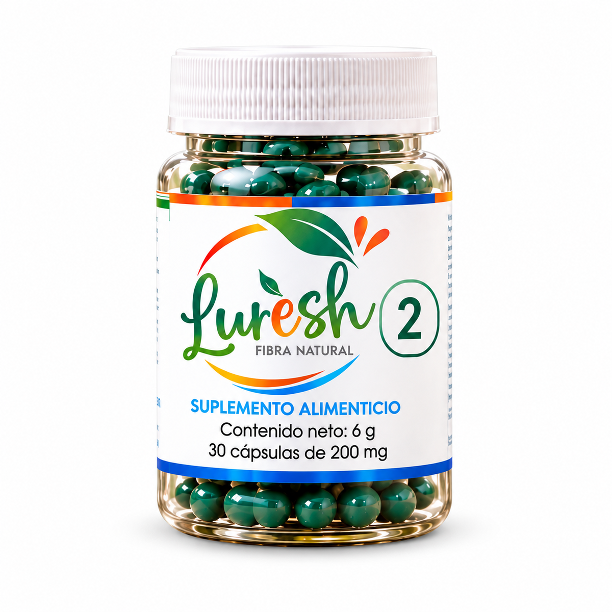 Lurésh Etapa 2 – Fibra natural, 30 cápsulas