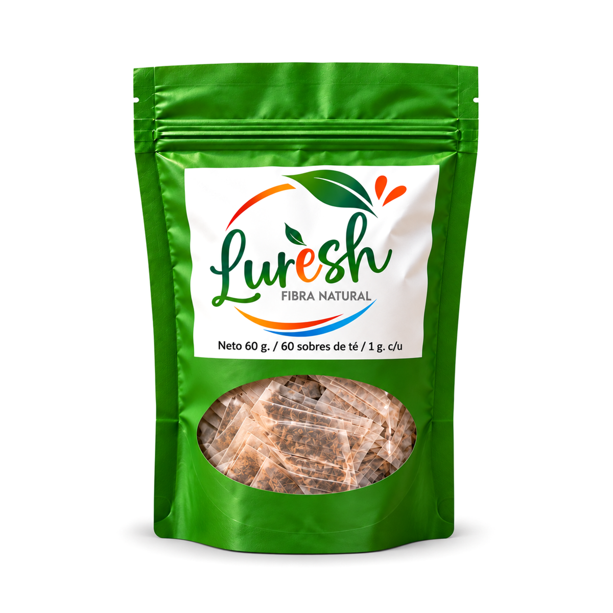 Lurésh Té – Fibra natural, 60 sobres